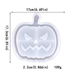 Pumpkin Halloween DIY Silicone Storage Tray Molds, Resin Casting Molds, for UV Resin, Epoxy Resin Craft Making, Pumpkin, 173x170x22mm