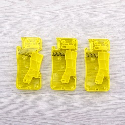 Yellow Plastic Needle Threader for Hand Sewing, Wire Loop DIY Needle Threader Hand Machine Sewing Tool, Yellow, 7x3.5cm