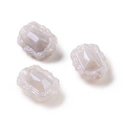Gainsboro Opaque Acrylic Beads, Glitter Beads, Oval, Gainsboro, 18.5x13.5x9mm, Hole: 1.8mm, about 515pcs/500g