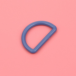Marine Blue Plastic Buckle D Ring, Webbing Belts Buckle, for Luggage Belt Craft DIY Accessories, Marine Blue, 25mm, 10pcs/bag