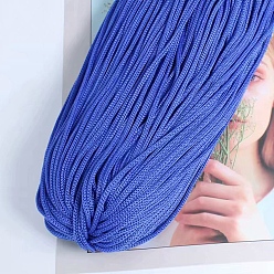 Royal Blue Polyester Hollow Yarn for Crocheting, Ice Linen Silk Hand Knitting Light Body Yarn, Summer Sun Hat Yarn for DIY Cool Hat Shoes Bag Cushion, Royal Blue, 3mm, about 218.72 Yards(200m)/Skein