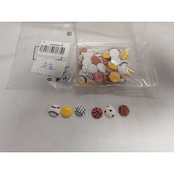 (52) Непрозрачная лаванда 60 шт. 6 стили спортивные кабошоны из непрозрачной смолы, разнообразные, разноцветные, 15.5~16x4~5.5 мм, 10 шт / стиль