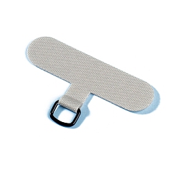 Светло-серый Нашивка на шнурок для мобильного телефона из ткани Оксфорд, Запасная часть соединителя ремешка для телефона, вкладка для безопасности сотового телефона, светло-серый, 6x1.5x0.065~0.07 см, Внутренний диаметр: 0.7x0.9 cm