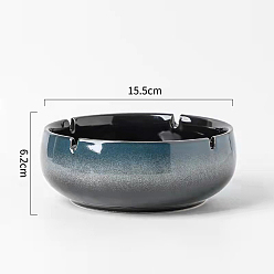 Кадет Синий Фарфоровая пепельница, украшение стола в домашнем офисе, плоско-круглые, кадетский синий, 155x62 мм