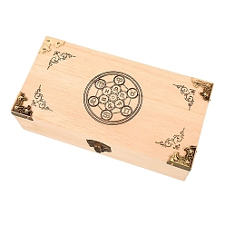 Constellation Прямоугольные деревянные ящики для хранения, для хранения колдовских предметов, деревесиные, созвездие, 20x10x6 см