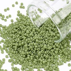 (2602F) Semi Glazed Honeydew Круглые бусины тохо, японский бисер, (2602 f) полуглазированная падь, 15/0, 1.5 мм, отверстие : 0.7 мм, Около 3000 шт / 10 г