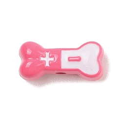 Pink Окрашенного распылением сплава бисер, без кадмия, без никеля и без свинца, эмаль бисера, кость, розовые, 6.5x14x6 мм, отверстие : 1.8 мм