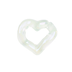 green Acrylic plastic 21*19mm jelly AB magic colorful Mabei peach heart chain buckle DIY jewelry accessories