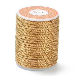 Goldenrod Polyester Braided Cords, for Jewelry Making Beading Crafting, Goldenrod, 1.5mm, about 4.37 yards(4m)/roll