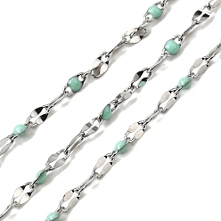 Бирюза 304 цепи натяжные нержавеющие, с эмалью, пайки, с катушкой, реальный 18 k позолоченный, бирюзовые, 2 мм