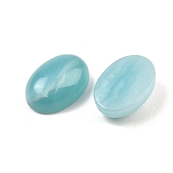 Flower Amazonite Натуральные цветочные кабошоны из амазонита, овальные, плоский зад, 14x10x6 мм