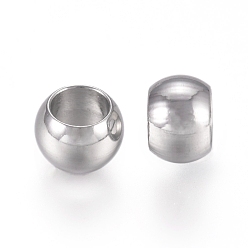 Stainless Steel Color 316 Surgical Stainless Steel Beads, Rondelle, Stainless Steel Color, 5x3mm, Hole: 3mm