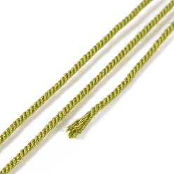 Yellow Green Macrame Cotton Cord, Braided Rope, with Plastic Reel, for Wall Hanging, Crafts, Gift Wrapping, Yellow Green, 1.2mm, about 26.25 Yards(24m)/Roll