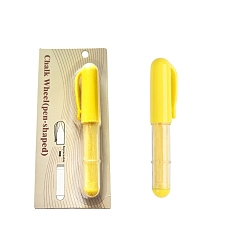 Yellow Professional Tailors Chalk Pen, Tailor's Fabric Marker Chalk, Sewing Tool, Yellow, 105x20mm