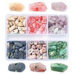 Mixed Color Acrylic Beads, Imitation Gemstone, Chip, Mixed Color, 4~13x4~6x4~5mm, Hole: 1.2mm, about 30pcs/color