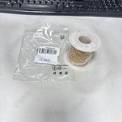 Золотой 10m алюминиевые цепи для бордюров, несварные, с катушкой, золотые, 5x3.5x1 мм