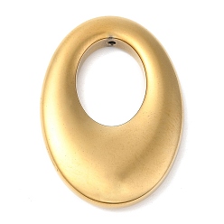 Golden Plated Electroplated Synthetic Non-magnetic Hematite Pendants, Oval Charms, Golden Plated, 34x23.5x2mm, Hole: 1mm