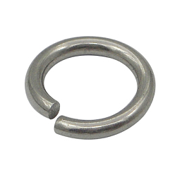 Stainless Steel Color 316L Surgical Stainless Steel Jump Rings, Stainless Steel Color, 20 Gauge, 5.5x0.8mm, Inner Diameter: 3.9mm