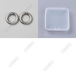 Stainless Steel Color 304 Stainless Steel Closed Jump Rings, Round, Stainless Steel Color, 25x5mm, Inner Diameter: 15.5mm