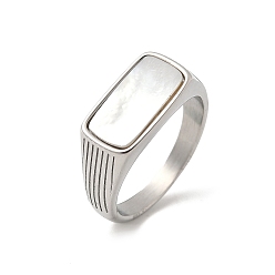 Нержавеющая Сталь Цвет 316l перстни из нержавеющей стали для женщин, прямоугольные, цвет нержавеющей стали, 9 мм, размер США 7 (17.3 мм)