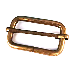 Antique Bronze Iron Webbing Bag Strap Adjuster Buckles, Handbag Shorten Length Tri-Glide Adjuster Buckles, Antique Bronze, 2.05x3.93cm