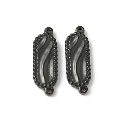 Черный 304 подвески из нержавеющей стали, овальные связи, ионное покрытие (ip), чёрные, 20x7x2.5 мм, отверстие : 1 мм