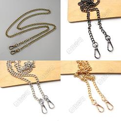 (52) Непрозрачная лаванда 8 шт. 4 цвета цинковый сплав панцирные цепочки для кошельков, с поворотными застежками, аксессуары для замены сумок, разноцветные, 1205 мм, 2 шт / цвет