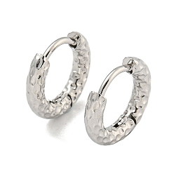 Нержавеющая Сталь Цвет Устойчивое к потускнению вакуумное покрытие 202 серьги-кольца из нержавеющей стали, с 304 штифтов из нержавеющей стали, кольцо, цвет нержавеющей стали, 12x2.5 мм