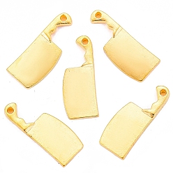 Golden Alloy Pendants, Knife, Golden, 21x9mm