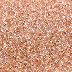 (DP292) Light Tea Rose AB Миюки 3.4мм капельные бусины, японский бисер, прозрачные цвета AB, (dp292) светлая чайная роза ab, 3.4x3 мм, отверстие : 0.65 мм, Около 180 шт / 10 г