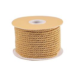Goldenrod Nylon Threads, Milan Cords/Twisted Cords, Goldenrod, 3mm, about 21.87 yards(20m)/roll