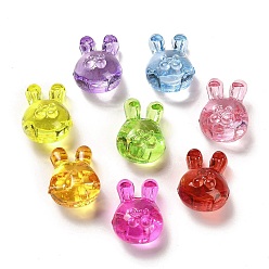 Mixed Color Transparent Acrylic Beads, Rabbit, Mixed Color, 21x16.5x13.5mm, Hole: 3mm, about: 234pcs/500g