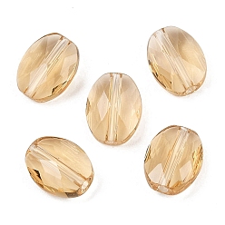 Белый Навахо Стекло имитация австрийских хрустальных бусин, овальные, граненые, навахо белый, 8x6.5x3.5 мм, отверстие : 1.2 мм