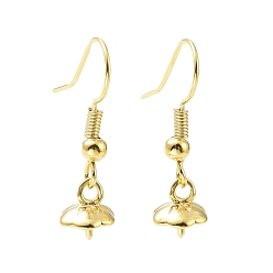 Golden Rack Plating Brass Earring Hooks, for Half Drilled Beads, Long-Lasting Plated, Lead Free & Cadmium Free, Golden, 25mm, 22 Gauge, Pin: 0.6mm and 0.8mm