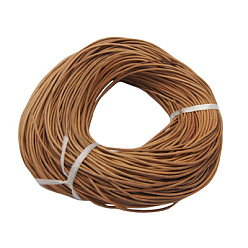 Peru Leather Beading Cord, Cowhide Leather, DIY Necklace Making Material, Peru, 4mm, about 109.36 yards(100m)/bundle