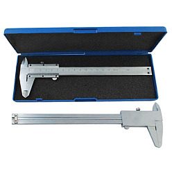 Nickel Vernier For Calculation, High-carbon Steel, Size:7.8cm wide, 23cm long, the scale is about 0-150mm, Package: with box ( weight includes the box)