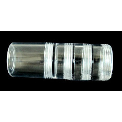 Clear Plastic Beads Storage Containers, 3.9cm wide, 11cm long, Capacity: 10ml(0.34 fl. oz)