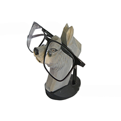 Gainsboro Wolf Wooden Eyeglasses Holders, Home Decorations, Gainsboro, 11x6x13cm