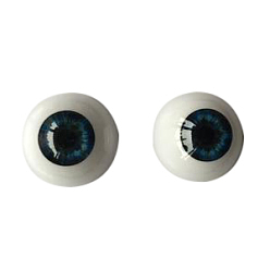 Marine Blue Craft Acrylic Doll Eyes, Stuffed Toy Eyes, Safety Eyes, Half Round, Marine Blue, 20mm