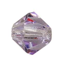 371_Violet Half Drilled Czech Crystal Rhinestone Pave Disco Ball Beads, Small Round Polymer Clay Czech Rhinestone Beads, 371_Violet, PP8(1.4~1.5mm), 6mm, Hole: 1.2mm