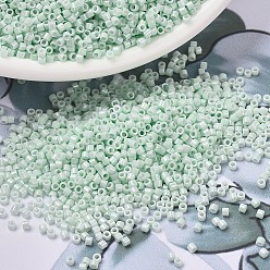 (DB1506) Непрозрачный Светлый Мятный AB Бусины miyuki delica, цилиндр, японский бисер, 11/0, (дБ 1506) непрозрачный светлый мятный о, 1.3x1.6 мм, отверстие : 0.8 мм, Около 2000 шт / 10 г