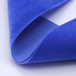 Royal Blue Polyester Velvet Ribbon for Gift Packing and Festival Decoration, Royal Blue, 1-1/2 inch(38mm), about 20yards/roll(18.29m/roll)