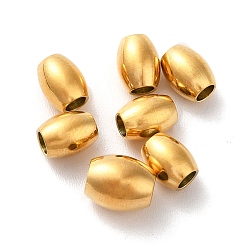 Golden 304 Stainless Steel Spacer Beads, Barrel, Golden, 5x4mm, Hole: 2mm