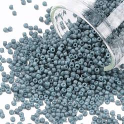 (2605F) Semi Glazed Blue Turquoise Круглые бусины тохо, японский бисер, (2605 f) полуглазированная голубая бирюза, 15/0, 1.5 мм, отверстие : 0.7 мм, Около 3000 шт / 10 г