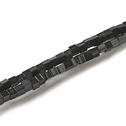 Black Onyx Натуральные бусины из черного оникса (окрашенные и нагретые), кубические, 2~2.5x2.5~3.5x2.5~3 мм, отверстие : 0.4 мм, около 157~165 шт / нитка, 14.96~15.75'' (38~40 см)