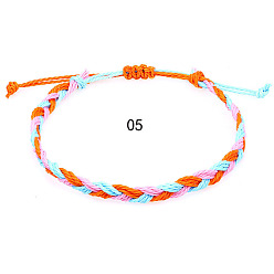 5 Bohemian Twisted Braided Bracelet for Women and Men with Wave Charm