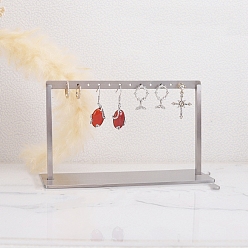 Платина 12-образные подставки для сережек из матового железа, органайзер для украшений держатель для серег, платина, 16x6x9.5 см