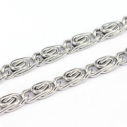 Stainless Steel Color 304 Stainless Steel Lumachina Chains, Unwelded, Stainless Steel Color, 0.6mm