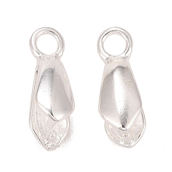 925 Sterling Silver Plated Rack Plating Eco-friendly Brass Ice Pick Pinch Bails, Lead Free & Cadmium Free, 925 Sterling Silver Plated, 13x4.5mm, Hole: 2mm, Pin: 1mm