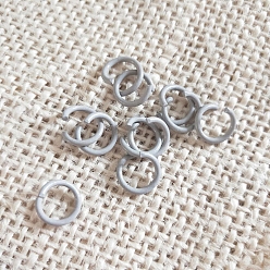 Гейнсборо Открытые кольца для прыжков из окрашенного железа для выпечки, круглые кольца, светло-серые, 10x1.4 мм